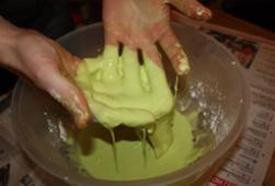 Stop squeezing and it should drip through your fingers.