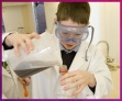Robbie focusses on pouring and measuring