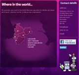 Screenshot of Location map page.