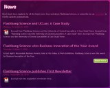 Screenshot of News page.